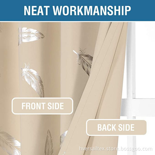 Individuell bedruckte Polyester-Schlafzimmer-Blackout-Panels-Vorhänge